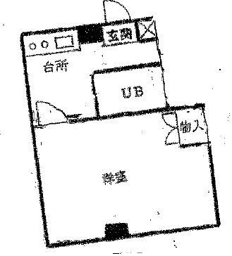 ボヌール蒔田(1K/3階)の間取り写真