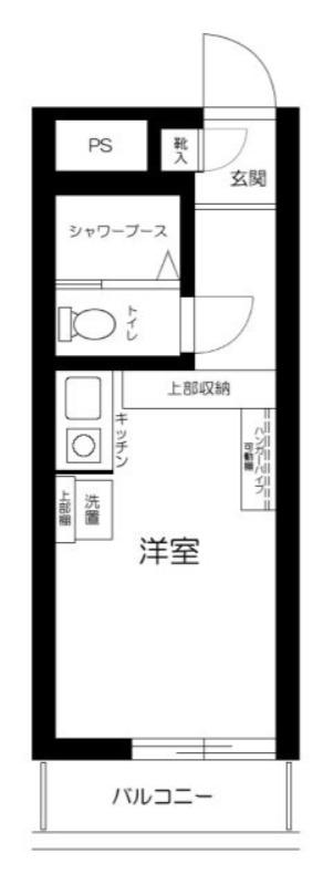 トップ高輪台(ワンルーム/3階)の間取り写真