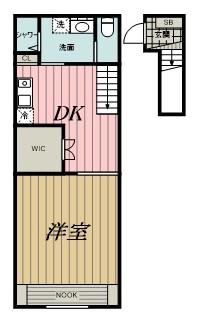 MYHOME RELAXA(1DK/2階)の間取り写真