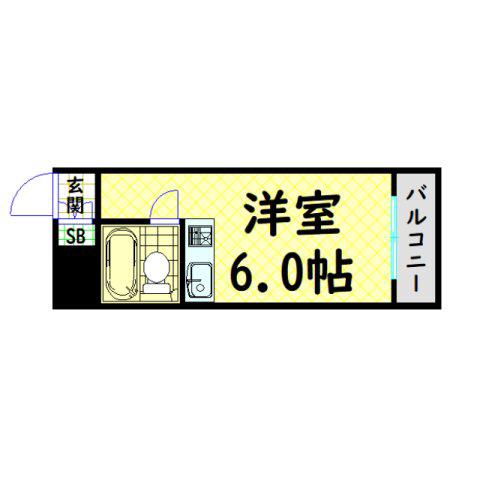 ジュネスアマリ(ワンルーム/3階)の間取り写真