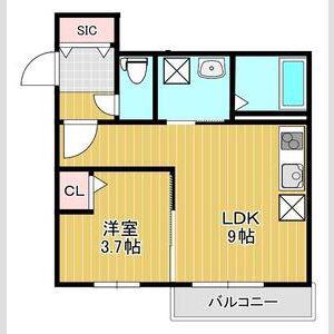 THE RESIDENCE 南平岸(1LDK/2階)の間取り写真