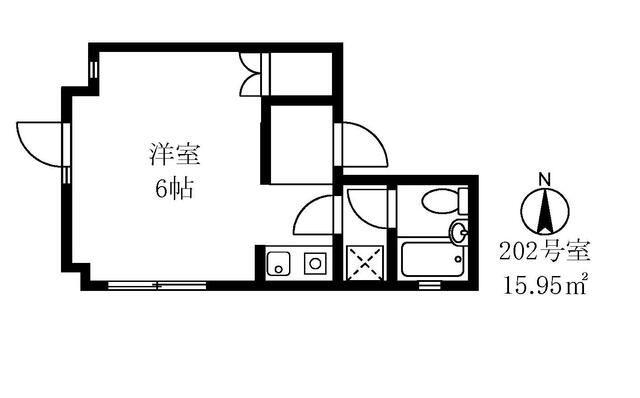 ヒューゲルハイム三軒茶屋(ワンルーム/2階)の間取り写真