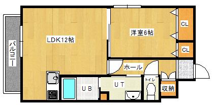 フェバリット2015千歳 弐番館(1LDK/3階)の間取り写真