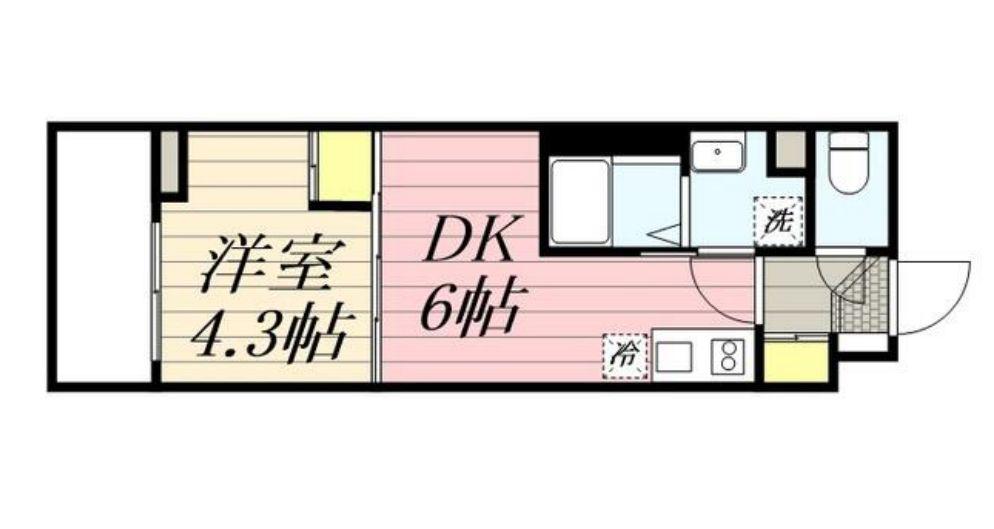 HF西巣鴨レジデンス(1DK/4階)の間取り写真