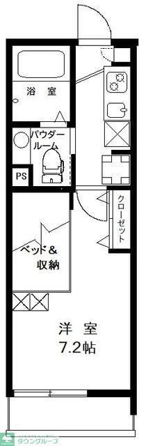 MY STYLE 氷川参道(1K/3階)の間取り写真