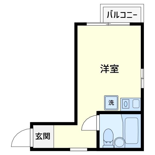 ダイホープラザ町屋(ワンルーム/2階)の間取り写真