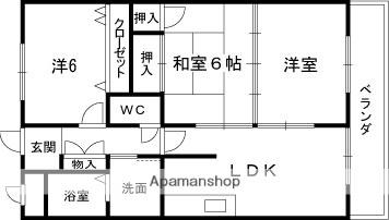 わかやま電鉄貴志川線 西山口駅 徒歩5分 3階建 築23年(3LDK/2階)の間取り写真