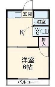 サンパレス宝町(1K/1階)の間取り写真