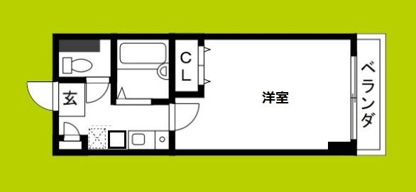 パルクエスト(1K/5階)の間取り写真