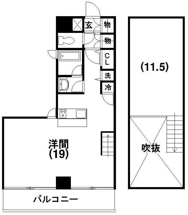 テルツォ(1LDK/6階)の間取り写真
