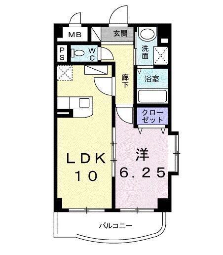 エオナスカイ(1LDK/3階)の間取り写真