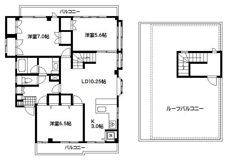 ゴールドクレスト(3LDK/4階)の間取り写真