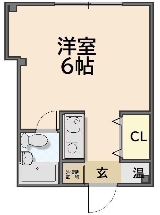 シャルム枚方(ワンルーム/2階)の間取り写真