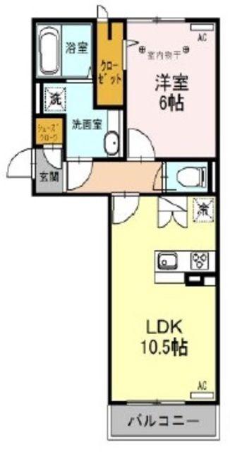 ロイジェントパークスレイクタウンII M(1LDK/3階)の間取り写真