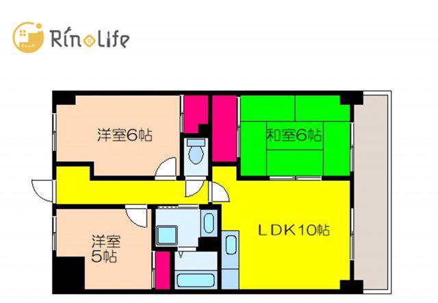 ウエストコート深井(3LDK/1階)の間取り写真