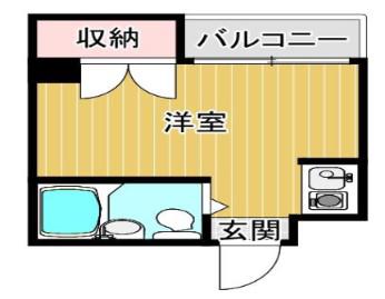 コロル淡路(ワンルーム/3階)の間取り写真