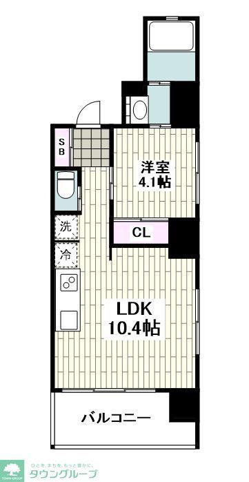 NEXUS鶴見(1LDK/2階)の間取り写真