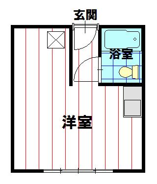 後町フラッツ(ワンルーム/2階)の間取り写真