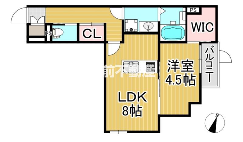 CB和白セレン(1LDK/1階)の間取り写真
