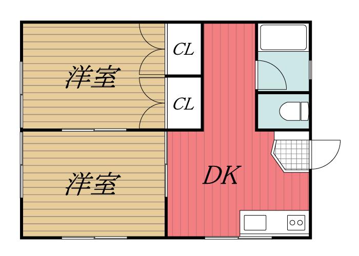 フラワーハイツ(1LDK/1階)の間取り写真