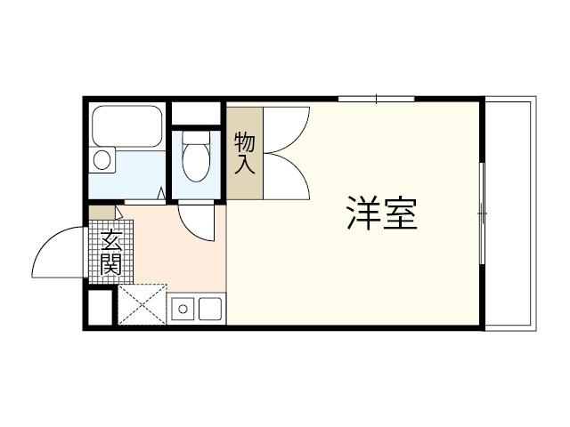 FIORE宮島口(1K/1階)の間取り写真