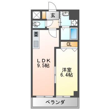 セイワコート松原(1LDK/7階)の間取り写真
