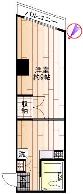 シャルム 武蔵小山(1DK/3階)の間取り写真