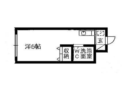 和地山エステートピア(ワンルーム/3階)の間取り写真
