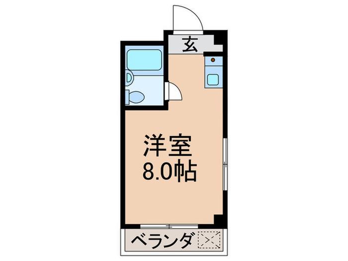 ハイム吉田(ワンルーム/3階)の間取り写真