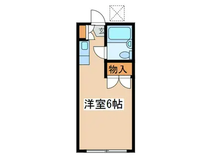 パークサイドハイツ(ワンルーム/1階)の間取り写真