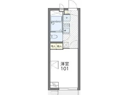 レオパレスグレイスSHINOIII(1K/2階)の間取り写真