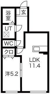 AILES MAISONS(1LDK/1階)の間取り写真