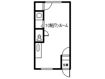 TREE VILLAGE FUKAGAWA(ワンルーム/2階)の間取り写真