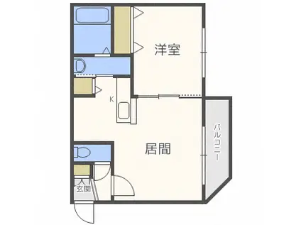 カプチーノ CAPTIONO け図面(1LDK/1階)の間取り写真