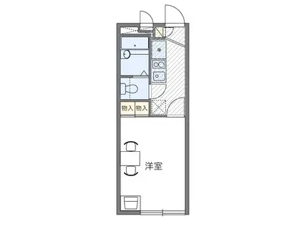 メルベーユ(1K/2階)の間取り写真