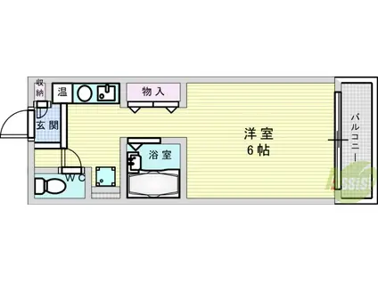 コムズハウス千里中央Ⅰ(ワンルーム/2階)の間取り写真