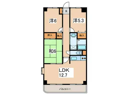 エスポワール ルーチェ(3LDK/5階)の間取り写真