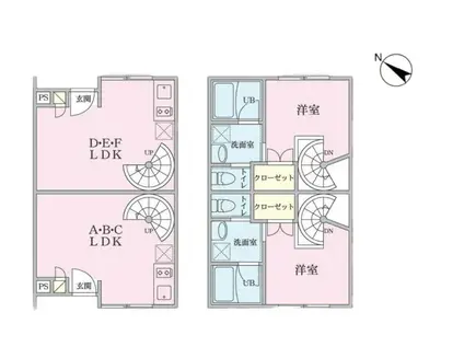 オトノマHOUSE八王子(1LDK/1階)の間取り写真