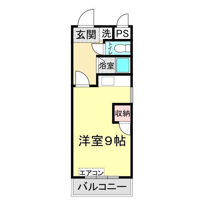 コーポラスクレア(ワンルーム/2階)の間取り写真