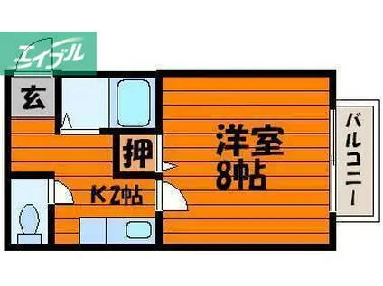 コーポフォレスト(1K/1階)の間取り写真