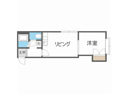 グランフォルム南6条(1DK/3階)の間取り写真