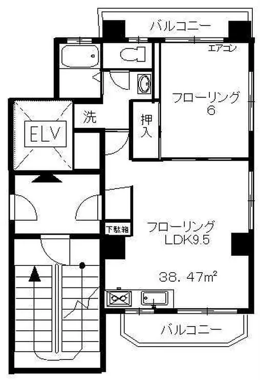 コスモ和光 8階階 間取り