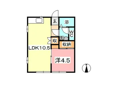 モントーレ堀南(1LDK/2階)の間取り写真
