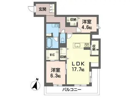 スターヴィレッジ(2LDK/3階)の間取り写真