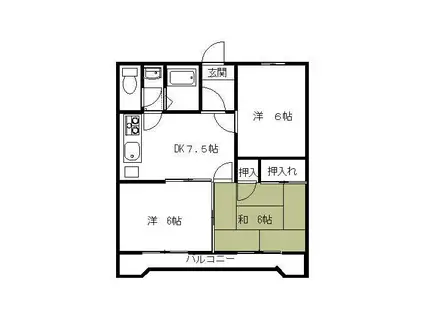 サンシャイン21(3DK/3階)の間取り写真