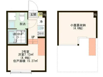 ハーモニーテラス六町III(ワンルーム/1階)の間取り写真