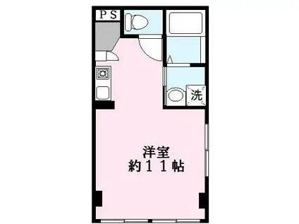 ラフェスタ彦根3(ワンルーム/3階)の間取り写真