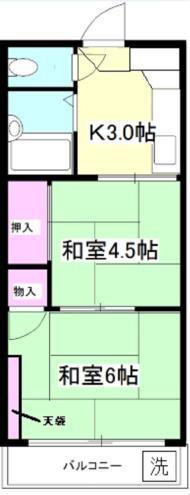 マルゴマンション(2K/3階)の間取り写真