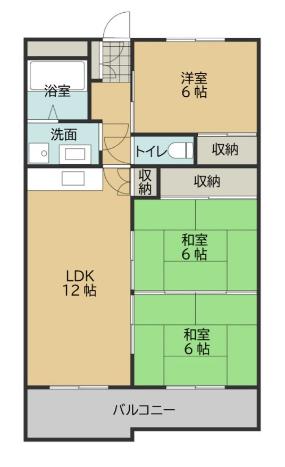 ファーム1(3LDK/3階)の間取り写真