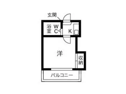 マイルストーン本陣II(1K/1階)の間取り写真